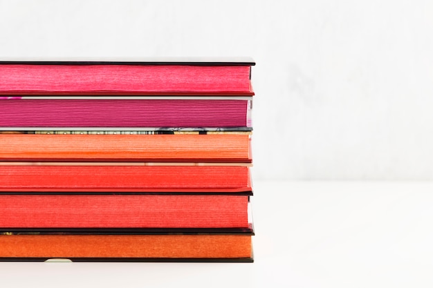 Pile of books with color stack 