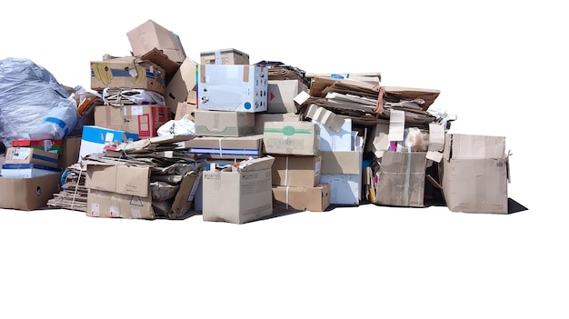 Pile of boxes and paper for recycling