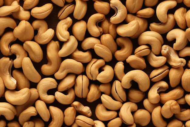 Photo a pile of cashews that are on a table