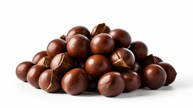 A pile of chocolatecovered nuts ready to be savored