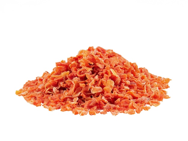 Pile of a chopped carrot