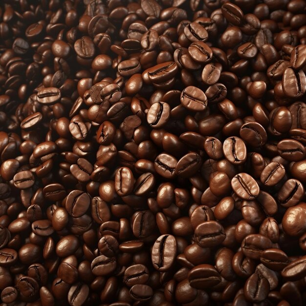 A pile of coffee beans with the word coffee on it