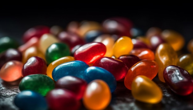 Pile of colorful pills excess medication danger generated by AI