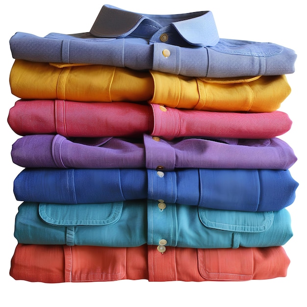 Photo a pile of colorful shirts