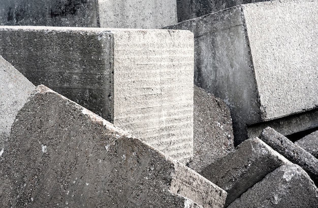 Pile of concrete blocks