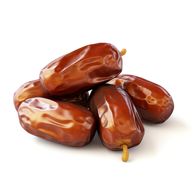 a pile of dates on a white background