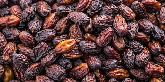 a pile of dates with a yellow and brown shell