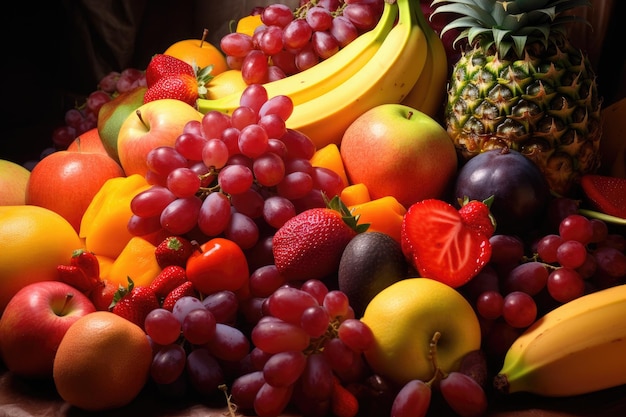 a pile of different fruits