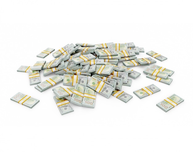 Pile of dollar bundles