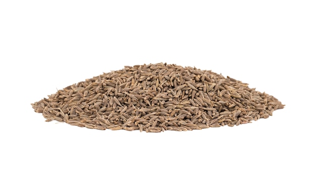 Photo pile of dried cumin seeds