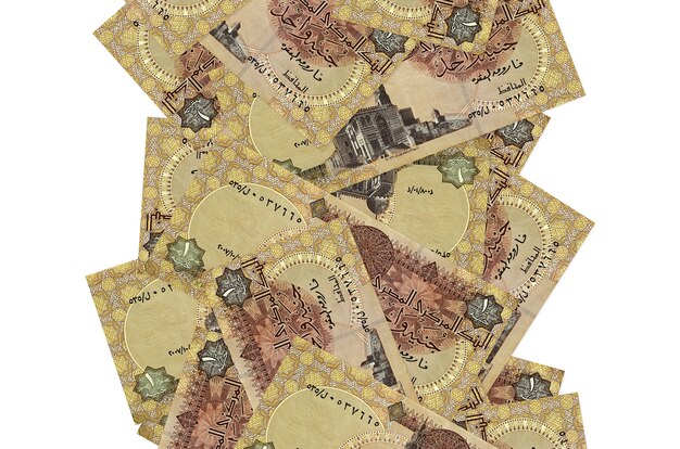 Pile of Egyptian pounds bills