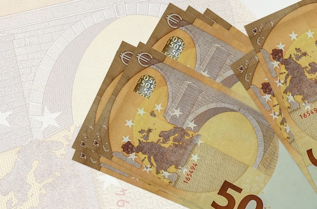 Photo pile of euro banknotes