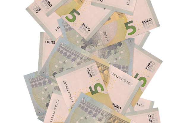 Pile of euro banknotes