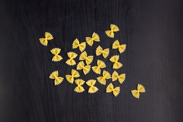 A pile of farfalle pasta