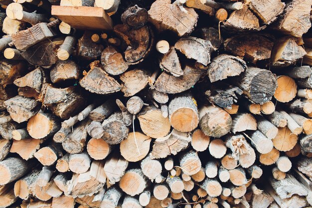 Pile of firewood.