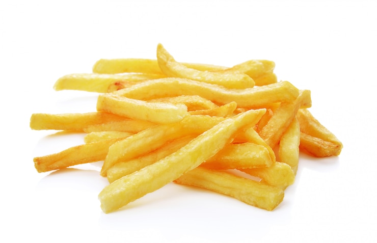 Photo a pile of french fries isolated