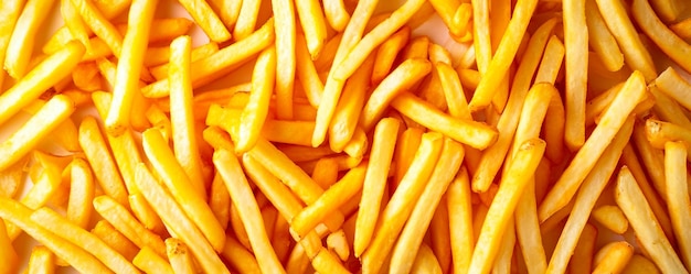 Pile of French Fries on Table