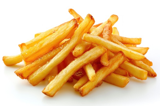 Pile of French Fries on White Table