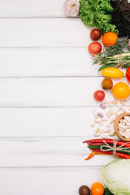 Pile of fresh vegetables