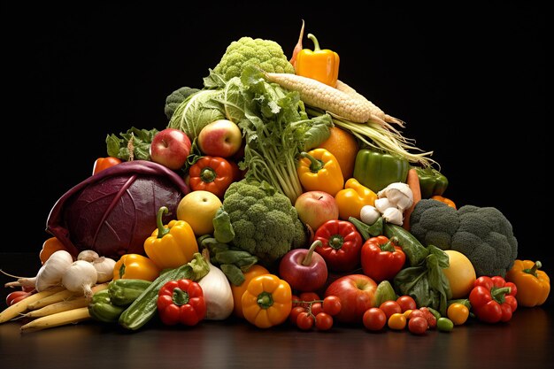 Pile of fresh vegetables