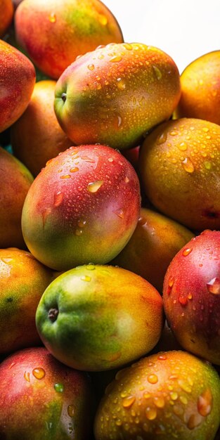 Photo a pile of fruit including one that has a red and green color