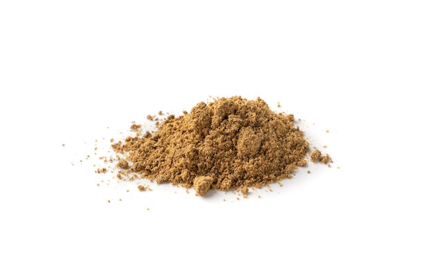 Pile of garam masala powder mix isolated