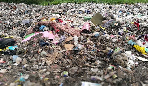 Pile of garbage st the landfill.