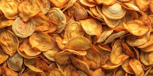 a pile of golden chips that are on display