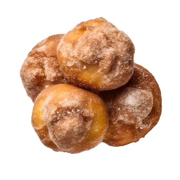 A pile of hazelnuts on a white background