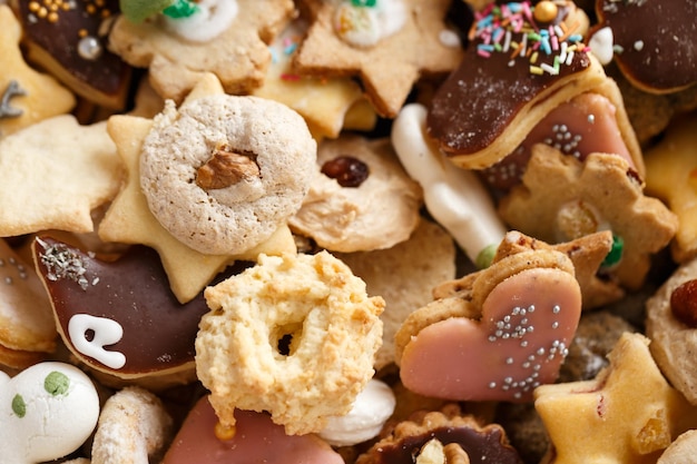 Pile of homemade Christmas Cookies