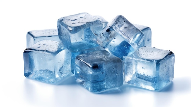 a pile of ice cubes