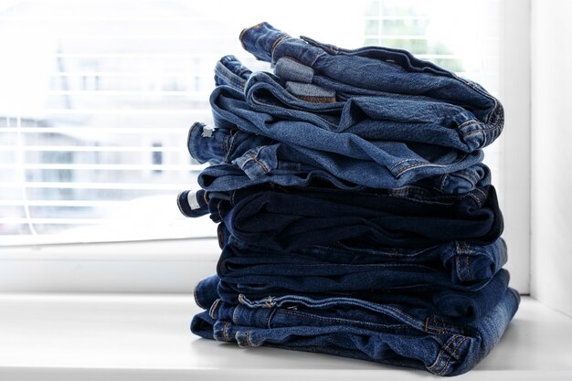 Pile of jeans