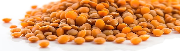 A pile of lentils on a white surface