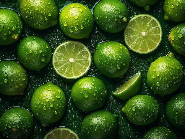A pile of limes with the word lime on the top