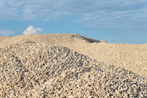 Pile of limestone quarry