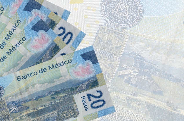 Pile of Mexican pesos bills