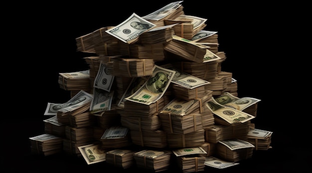 A pile of money background