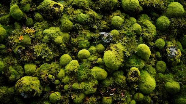 A pile of mosses with the word moss on it