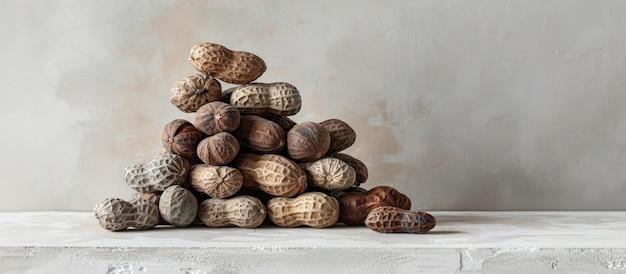 Pile of Nuts on Table