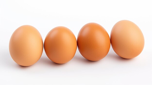 Фото Куча куриных яиц на белом фоне