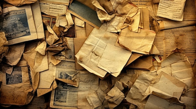 pile of old papers textures