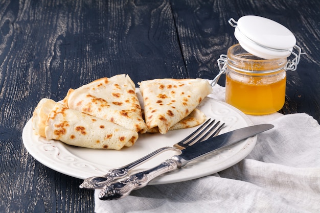 Pile of pancakes for maslenitsa carnival