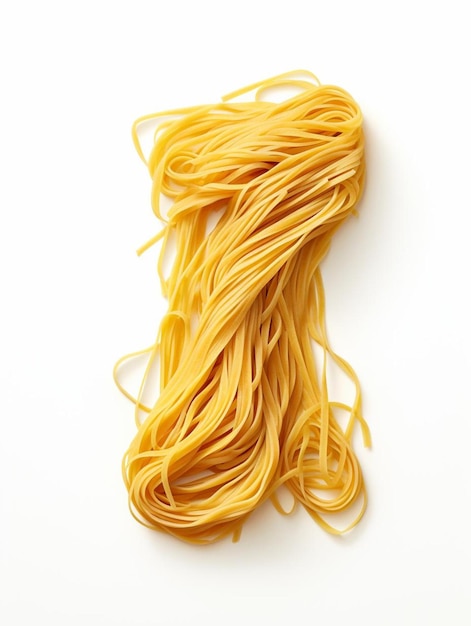 a pile of pasta on a white surface