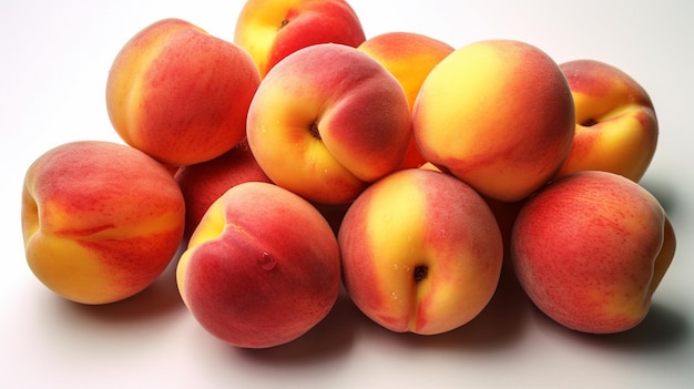 A pile of peaches, peaches, and peaches.