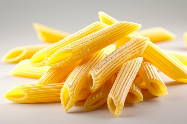 Foto un mucchio di pasta di penne