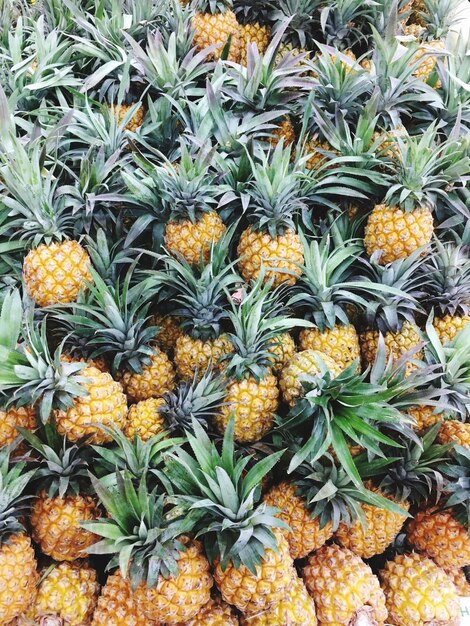 Photo a pile of pineapples