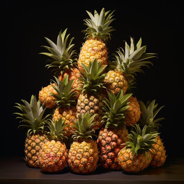 Photo pile on pineapples