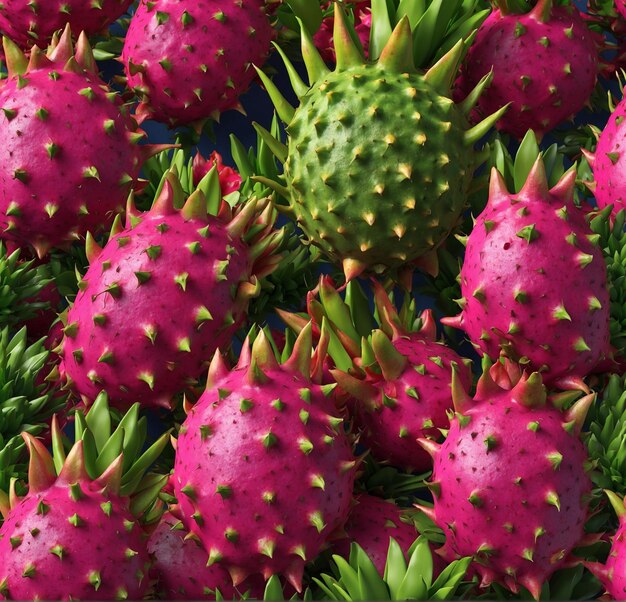 Foto un mucchio di frutta rosa e verde con la parola melone in cima