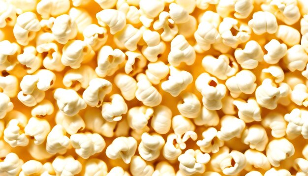 Foto un mucchio di popcorn che ha il popcorn su di esso