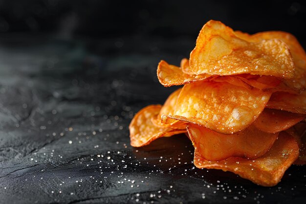 Foto a pile of potato chips sitting on top of a table